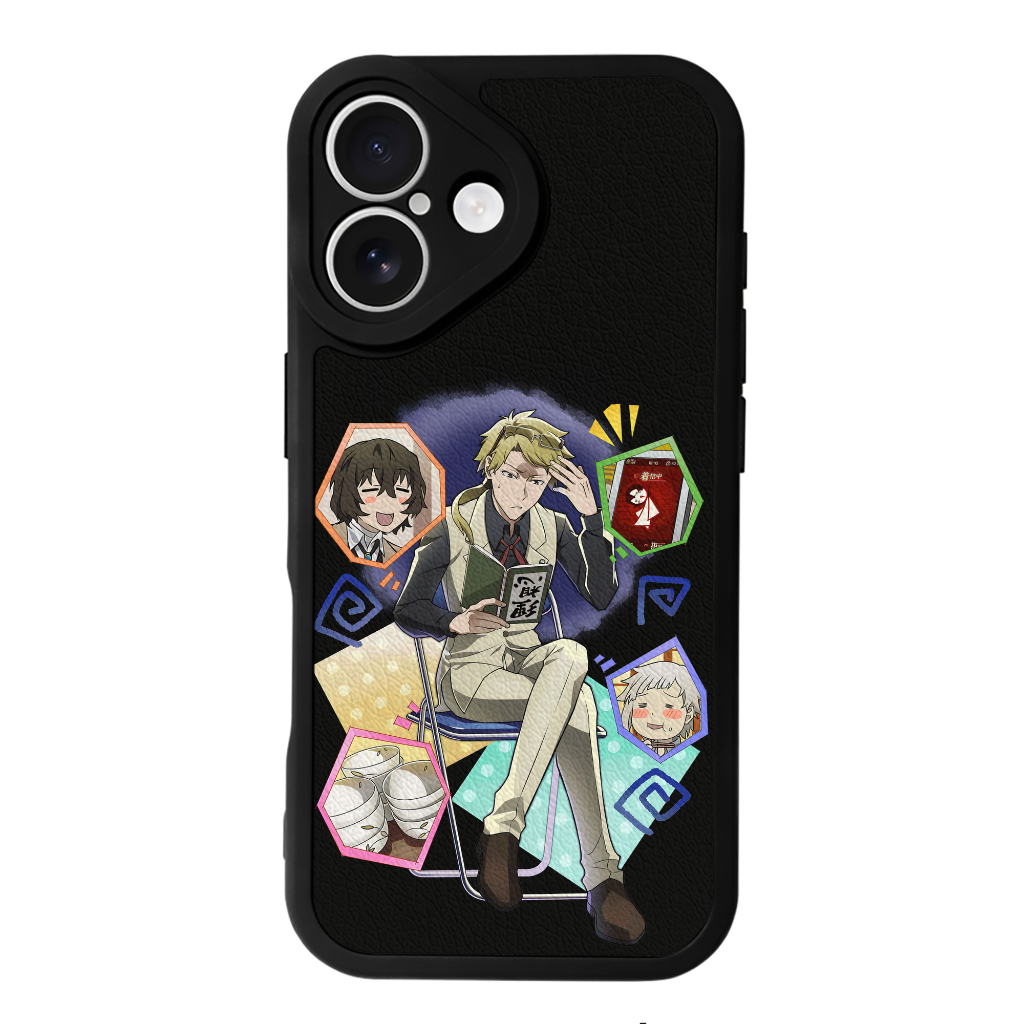 （画像用） 文豪ストレイドッグス Bungo Stray Dogs 【iPhone 16シリーズ対応】シリコンスマホケース（レザー調） 材質：シリコン